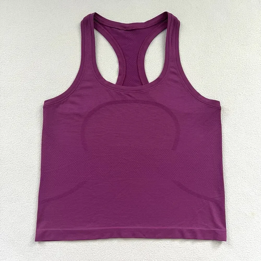Lululemon Women Vivid Plum Purple Swiftly Tech Racerback Tank Race Length Top 8